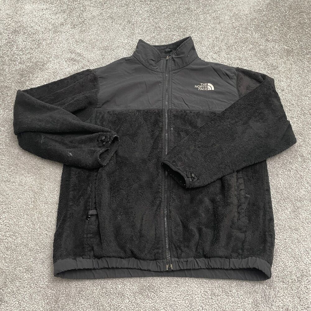 The North Face Fleece Jacket Womens Medium Black Full Zip Pockets Outdoor Hike